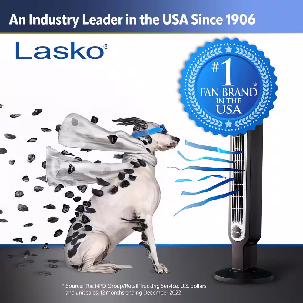 Lasko 42 in. 4-Speed Outdoor Living Tower Fan