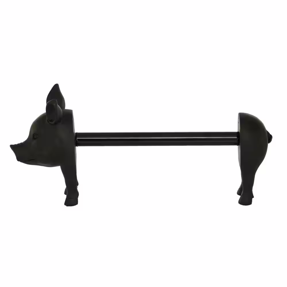 Litton Lane Black Polystone Farmhouse Paper Towel Holder