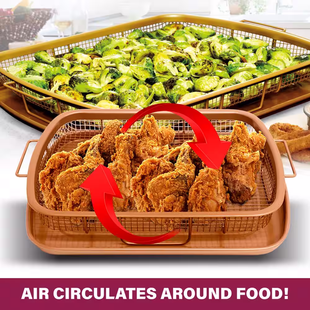 Gotham Steel 13 in. x 11 in. Aluminum Ti-Ceramic Nonstick Heat Circulating Air Fry Crisper Tray