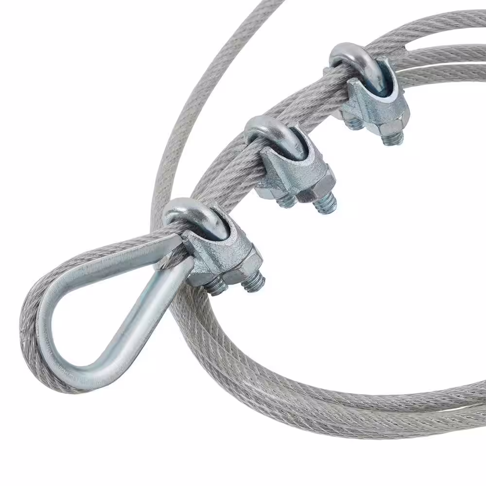 Everbilt 1/8 in. x 30 ft. Vinyl Coated Steel Wire Rope Kit