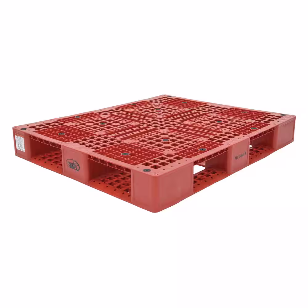 Vestil 48 in. x 40 in. x 6 in. Red Plastic Pallet/Skid