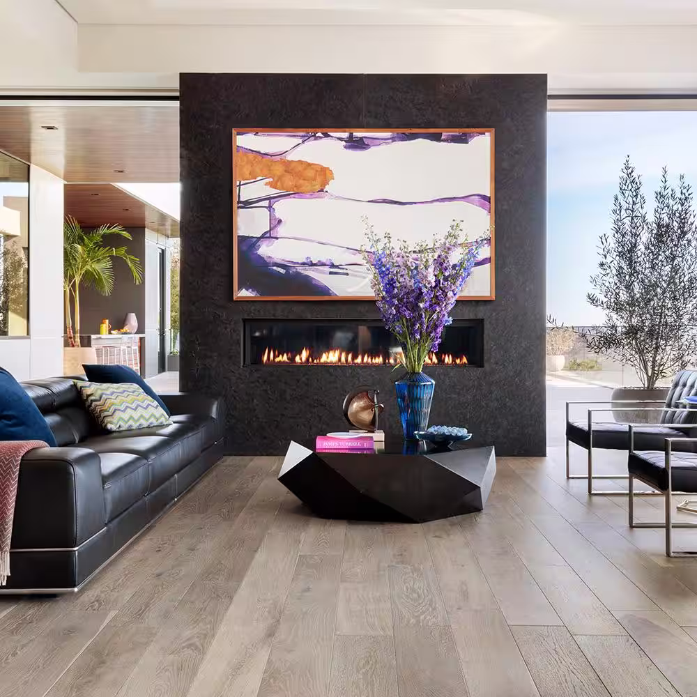 Malibu Wide Plank Newport French Oak 1/2 in. T x 7.5 in. W Water Resistant Wire Brushed Engineered Hardwood Flooring (1399.2 sqft/pallet)