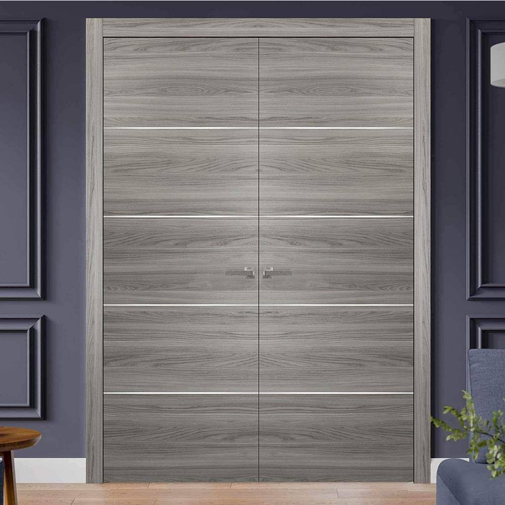 None 0020 24 in. x 80 in. Flush No Bore Solid Core Ginger Ash Finished Pine Wood Interior Door Slab