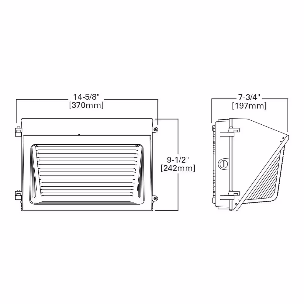 Lumark WP 250-Watt Equivalent Integrated LED Bronze Dusk to Dawn Wall Pack Light, 5000K