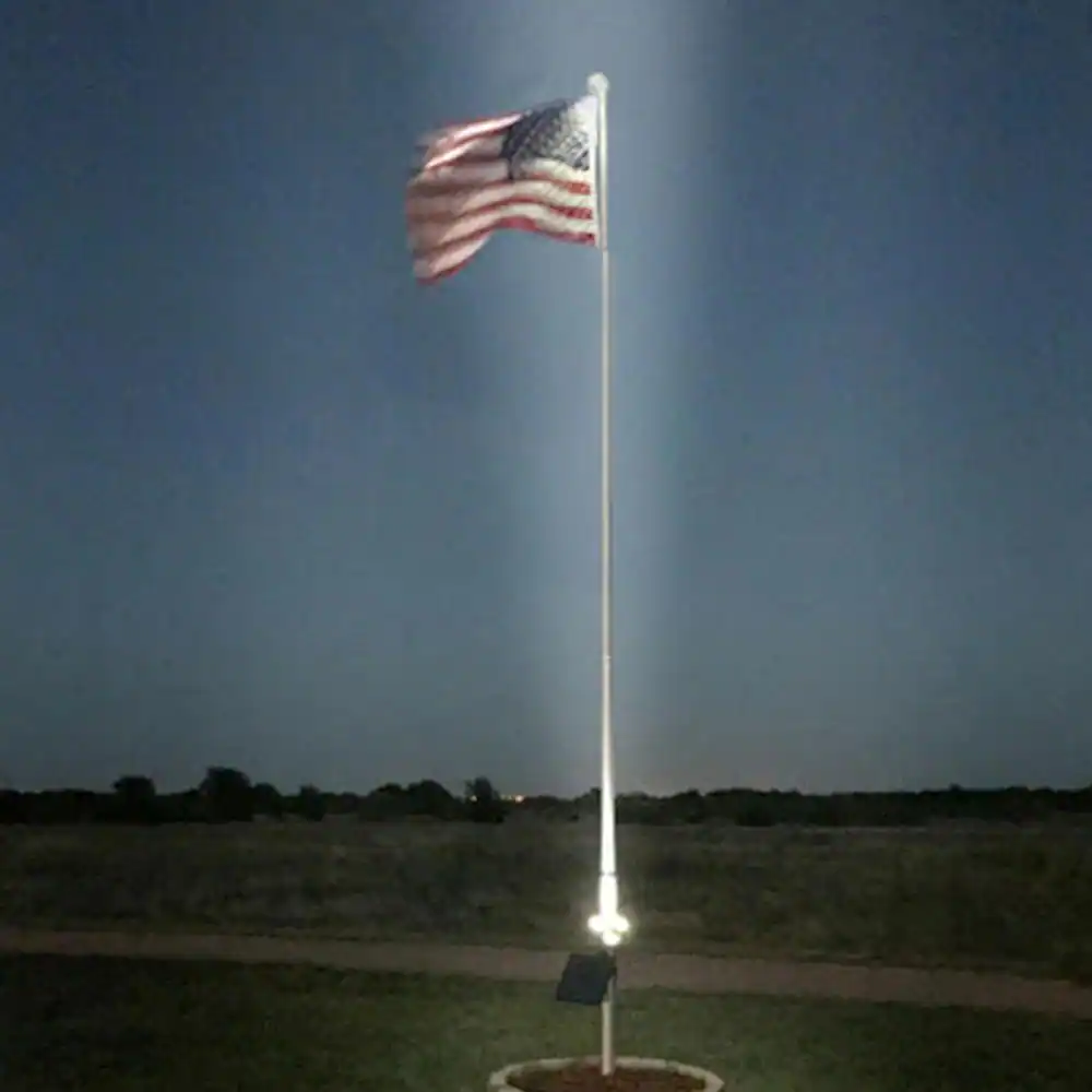 BEYOND LED TECHNOLOGY Apollo Solar Black LED Flag Pole Light 18-Watt 1980 Lumens 6000K