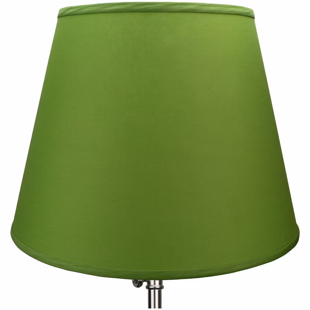 FenchelShades.com 11 in. Top Diameter x 17 in. Bottom Diameter x 13 in. Slant Linen Peridot Empire Lamp Shade