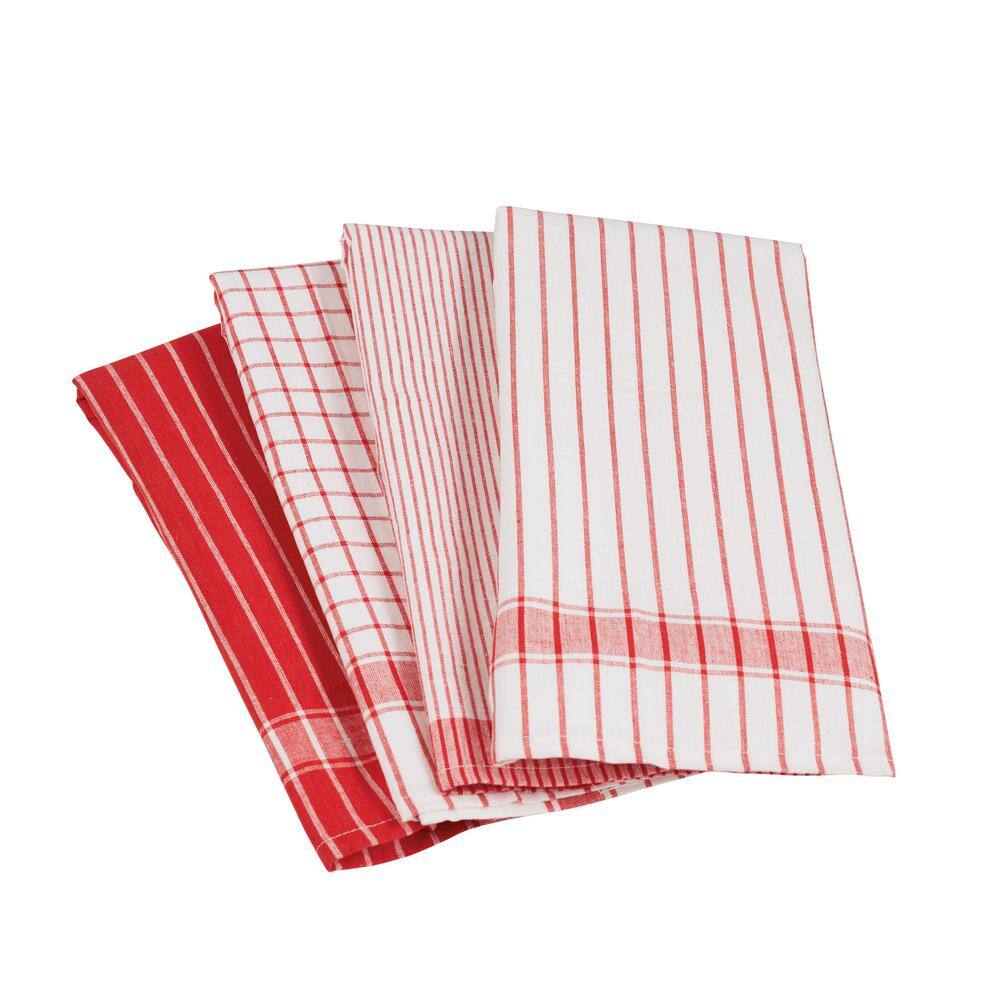 DII Red Cotton Basic Dish Towels (Set of 8)
