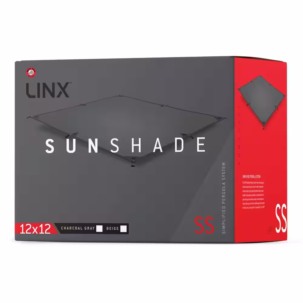 WILD HOG LINX 12 ft. x 12 ft. Beige HDPE Pergola Sunshade Kit