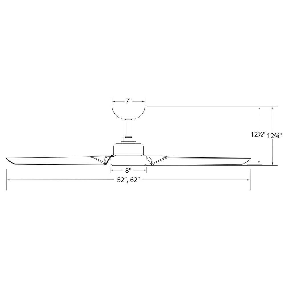 Modern Forms Roboto 62 in. Indoor/Outdoor Matte White 3-Blade Smart Ceiling Fan with Remote Control