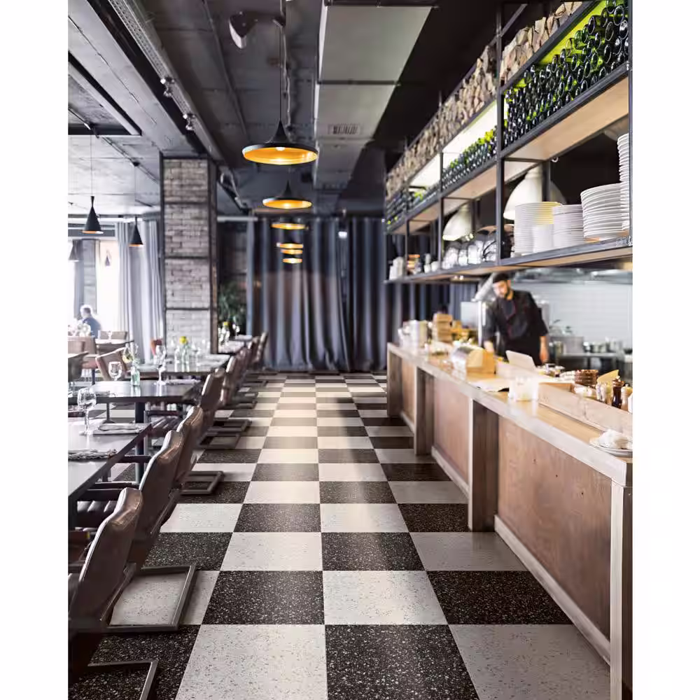 EMSER TILE Terazio Bianco Polished 23.62 in. x 23.62 in. Porcelain Floor and Wall Tile (11.625 sq. ft. / Case)