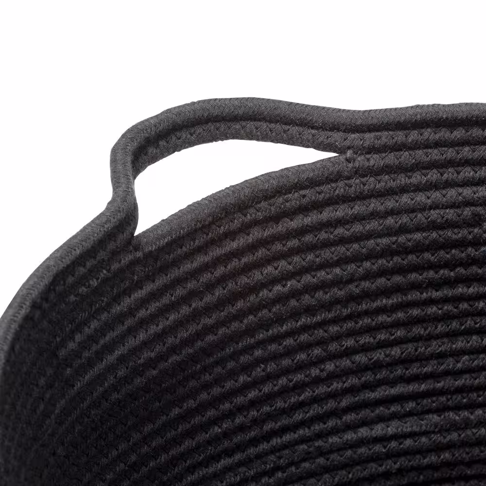 Honey-Can-Do Black Cotton Coil Baskets (Set of 3)