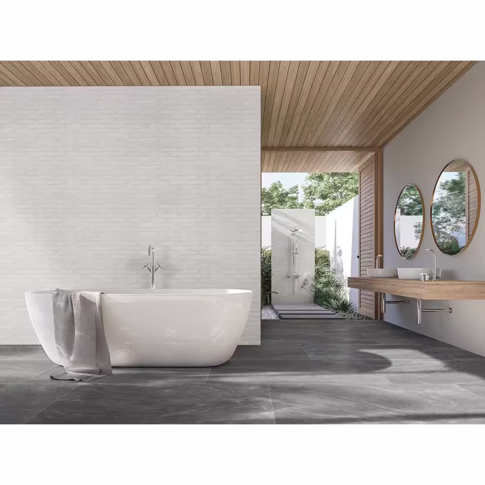 MSI Alpine White 10.5 in. x 28 in. Textured Clay Brick Look Floor and Wall Tile (8.7 sq. ft./Case)