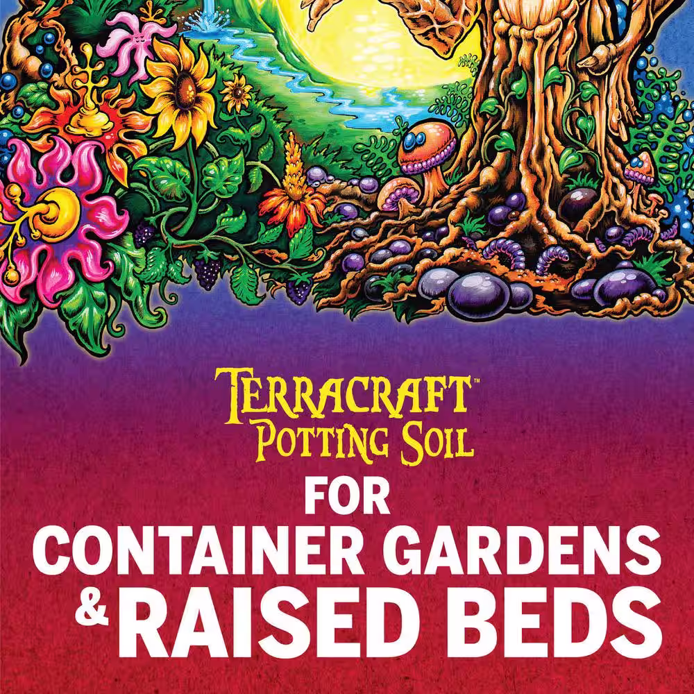 MOTHER EARTH Terracraft Potting Soil, 2 cu. ft., with Peat Moss, Perlite, and Earthworm Castings, For Outdoor and Indoor Plants