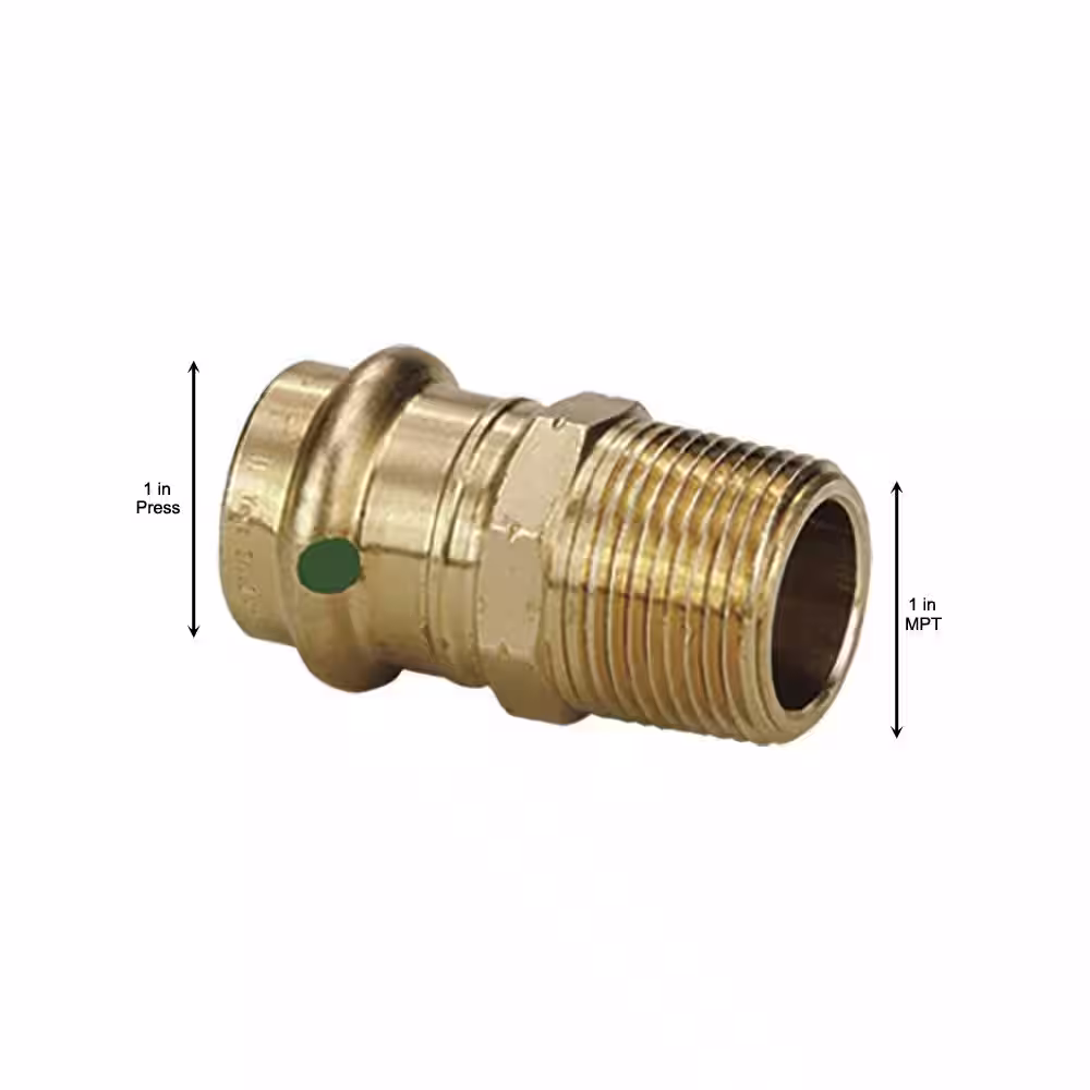 Viega ProPress 1 in. Press x 1 in. MPT Zero-Lead Bronze Adapter