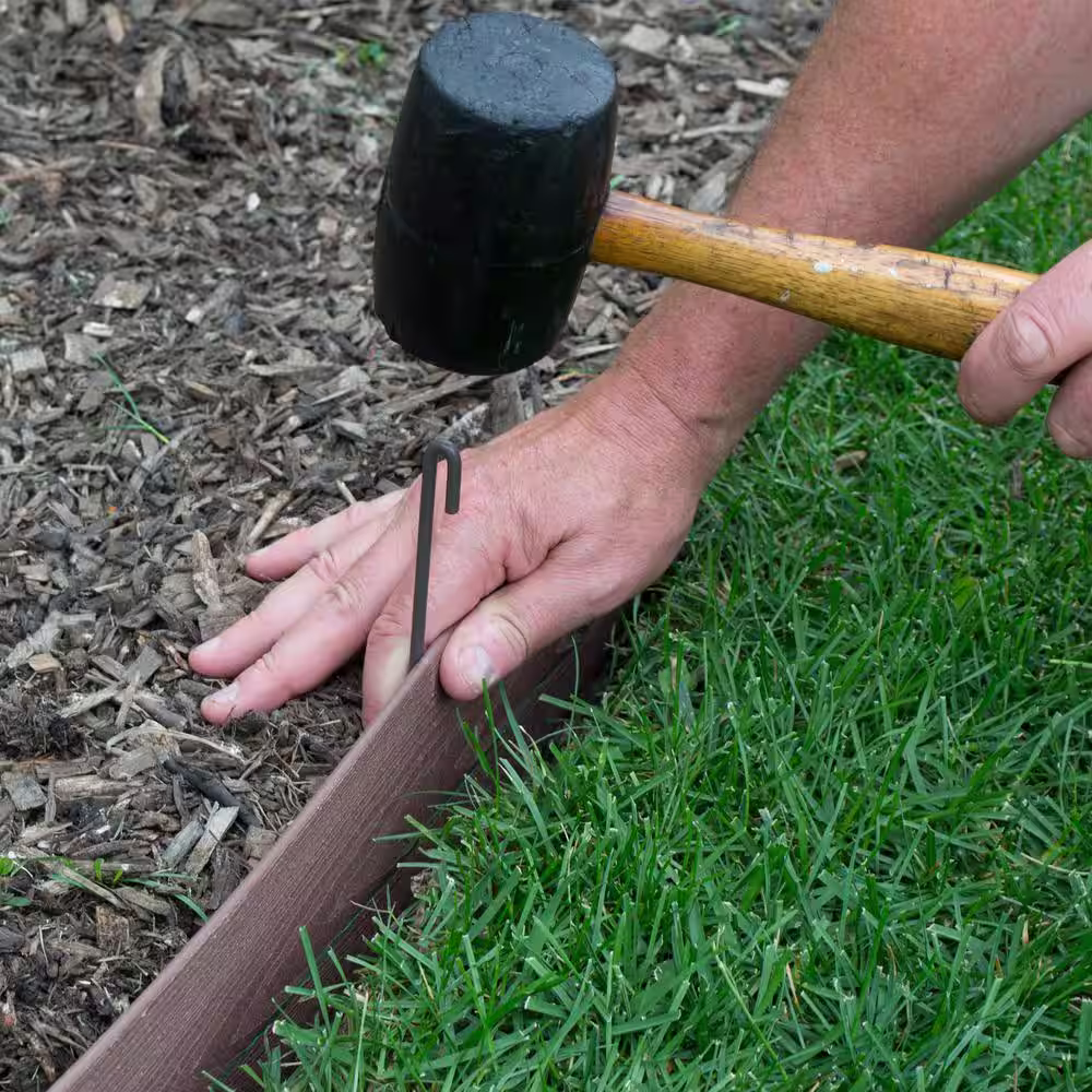 Vigoro 240 in. L x .18 in. W x 5.3 in. H Durable Brown Composite Edging