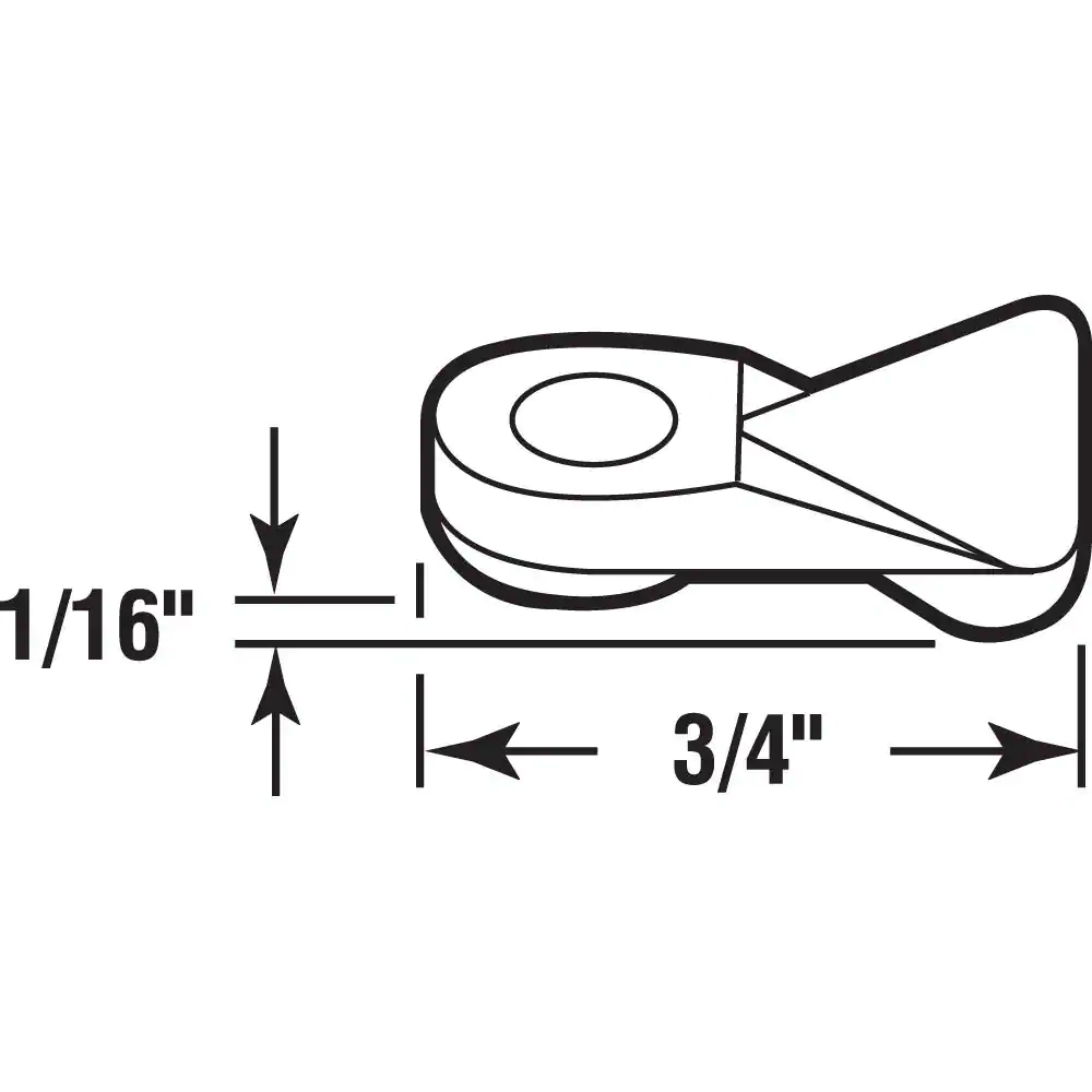 Prime-Line White Flush Storm Door Clip with Screws (8-pack)