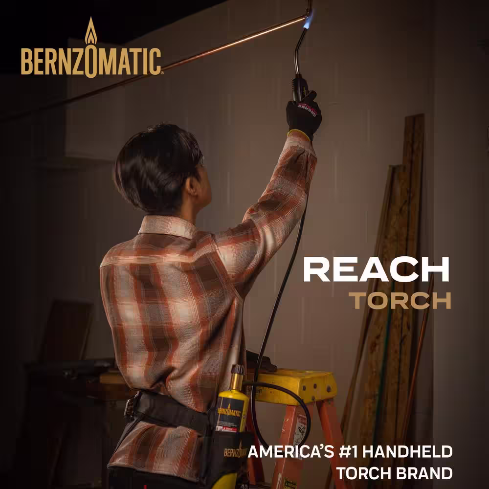 Bernzomatic Map-Pro Gas and Propane Gas Compatible Blow Torch with 4-1/2 ft. Extended Hose