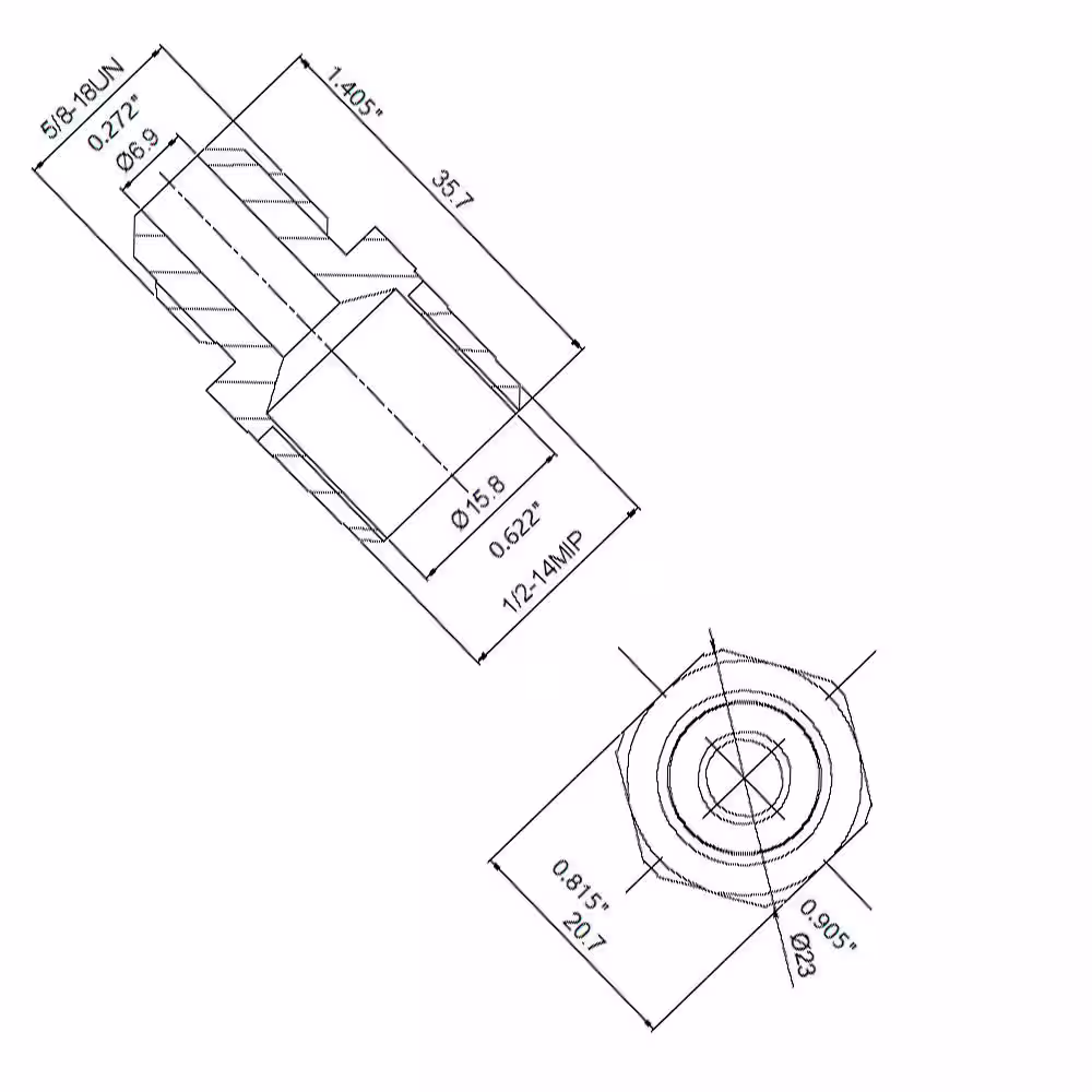 Everbilt 3/8 in. Flare x 1/2 in. MIP Brass Adapter Fitting