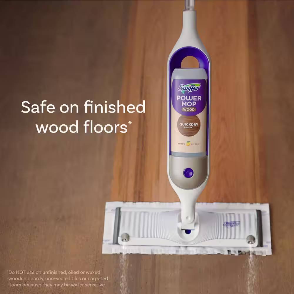 Swiffer Power Mop 25.3 oz Lemon Scent Wood Floor Cleaner (2-Count)