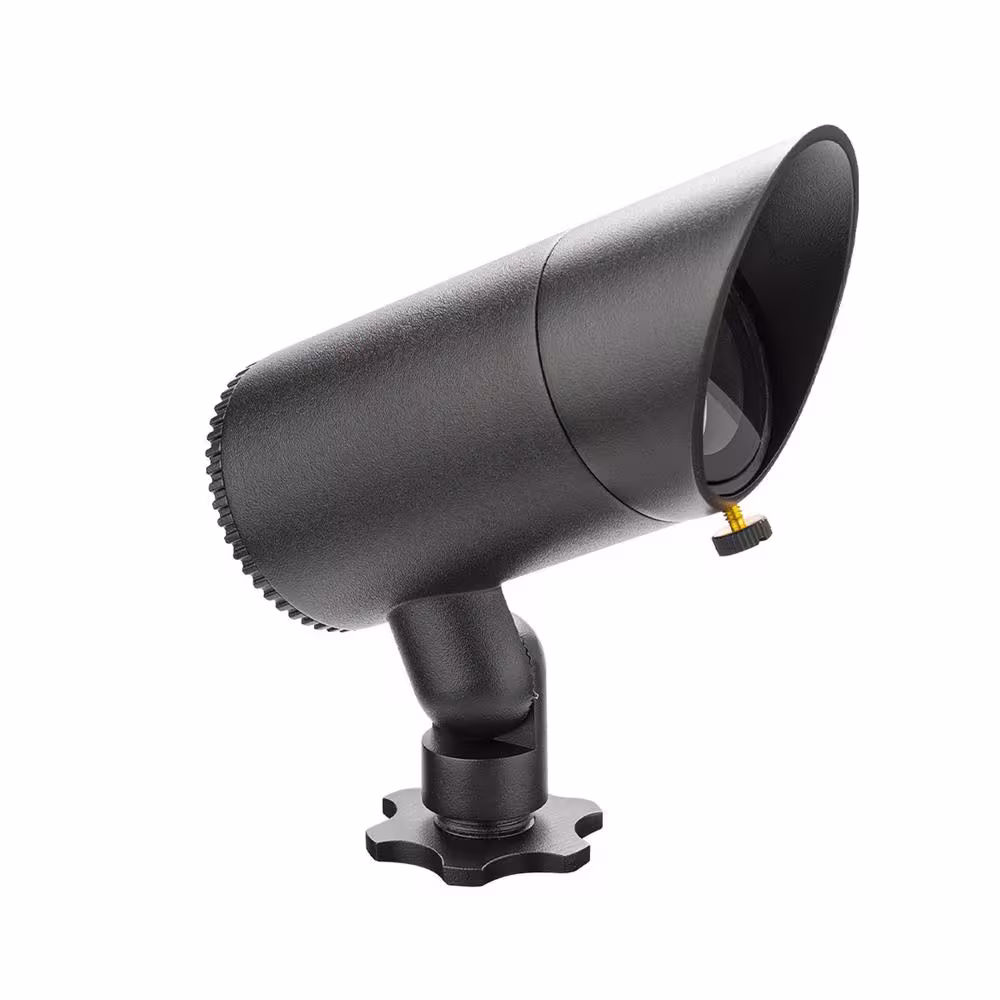 None 245 Interbeam Lumens Black Low-Voltage 12-Volt Intergraded LED Spotlight with IP66 Rating and 2700K Color Temp