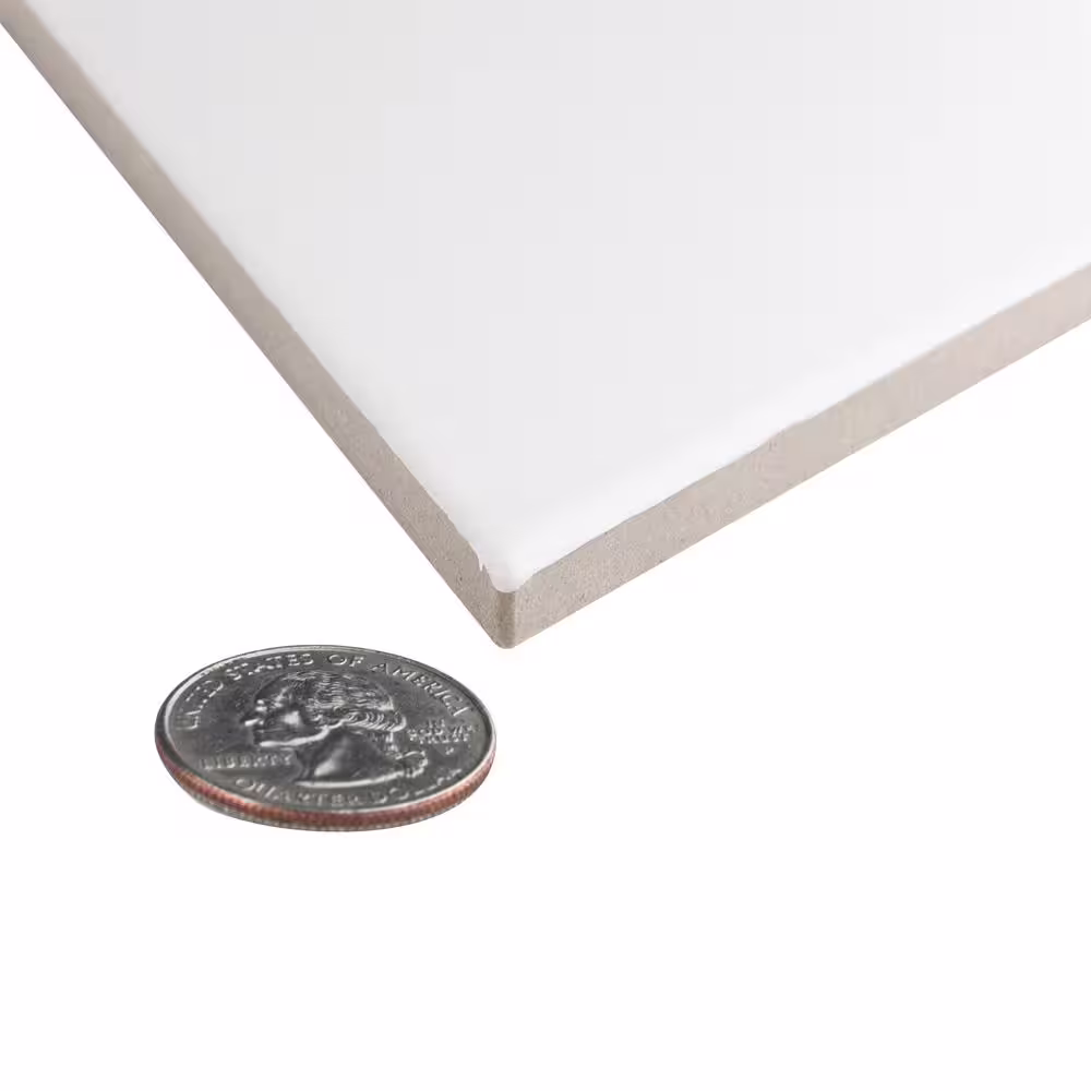 Merola Tile Rhombus Smooth White 5-1/2 in. x 9-1/2 in. Porcelain Floor and Wall Tile (11.4 sq. ft./Case)