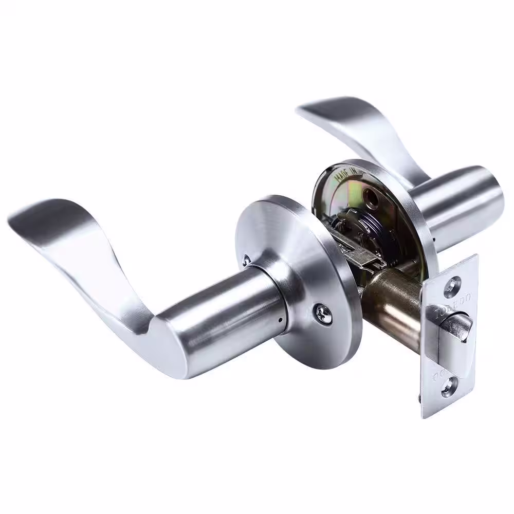 Toledo Jaen Satin Stainless Steel Passage Hall/Closet Door Handle Set