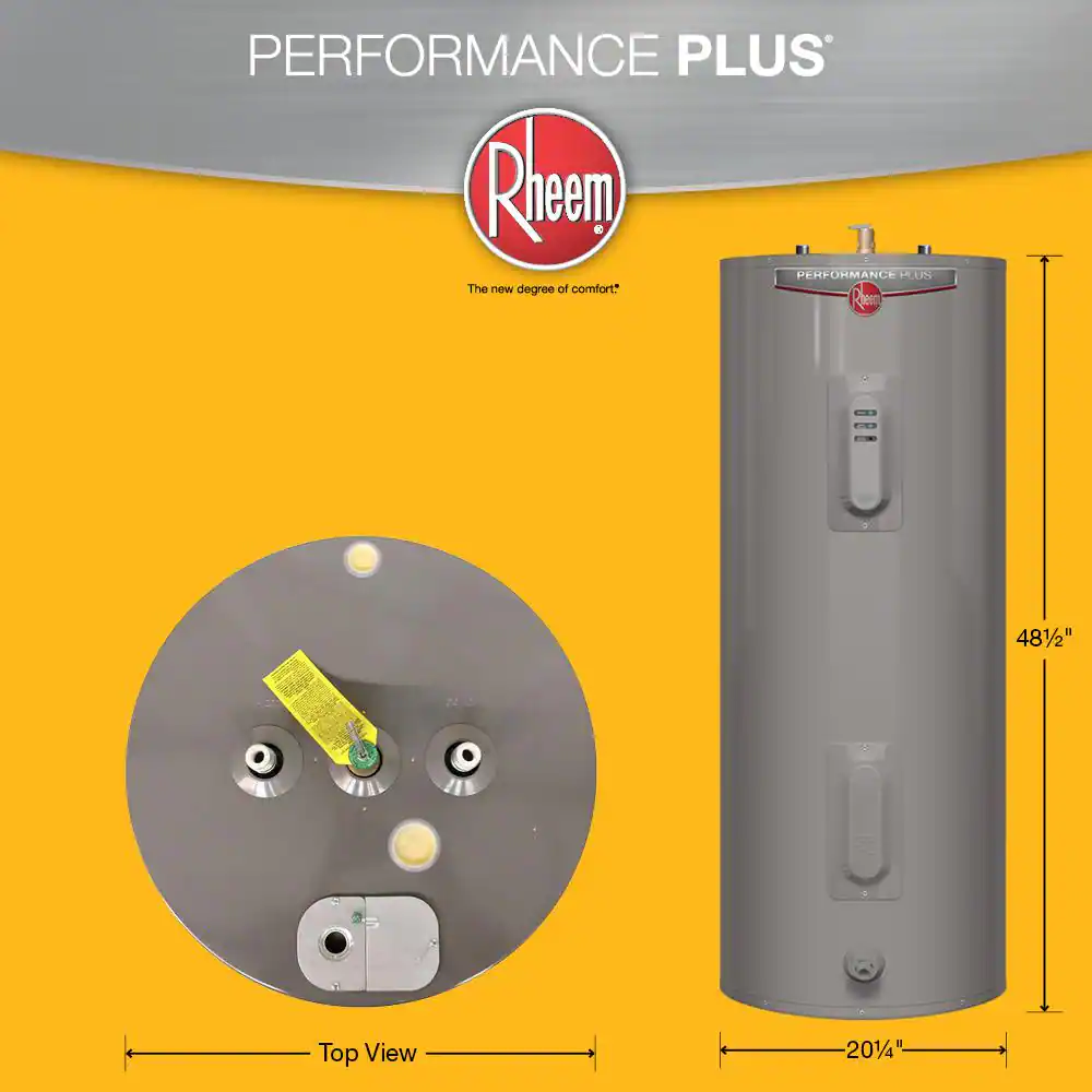 Rheem Performance Plus 40 Gal. 4500-Watt Elements Medium Electric Water Heater w/9-Year Tank Warranty LED Indicator & 240-Volt