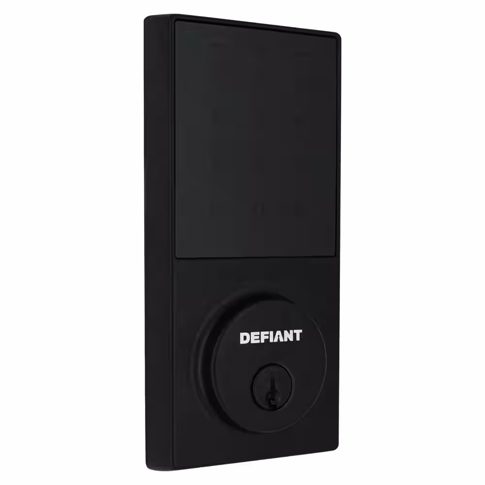 Defiant Slim Matte Black Electronic Touchpad Deadbolt