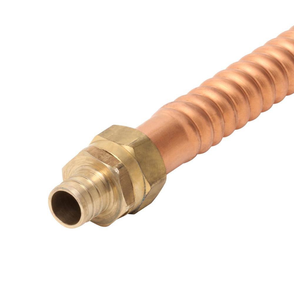 BrassCraft 3/4 in. FIP/MIP x 3/4 in. PEX Barb x 18 in. Copper Water Heater Connector (7/8 in. O.D.)