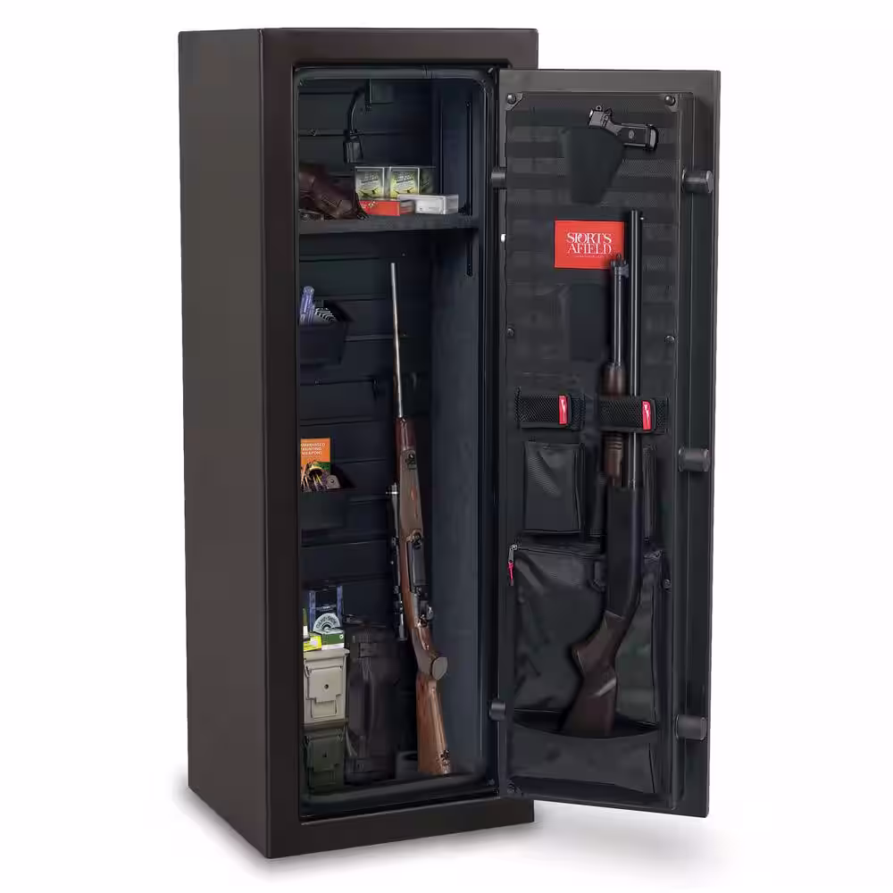 Sports Afield Tactical LZ 8-Gun Fireproof and Waterproof Gun Safe with Electronic Lock, Black