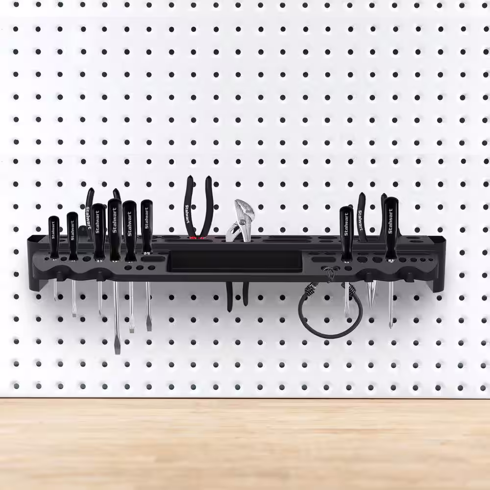 Stalwart 4.14 in. W Tool Storage Shelf Wall Mountable Organizer Rack