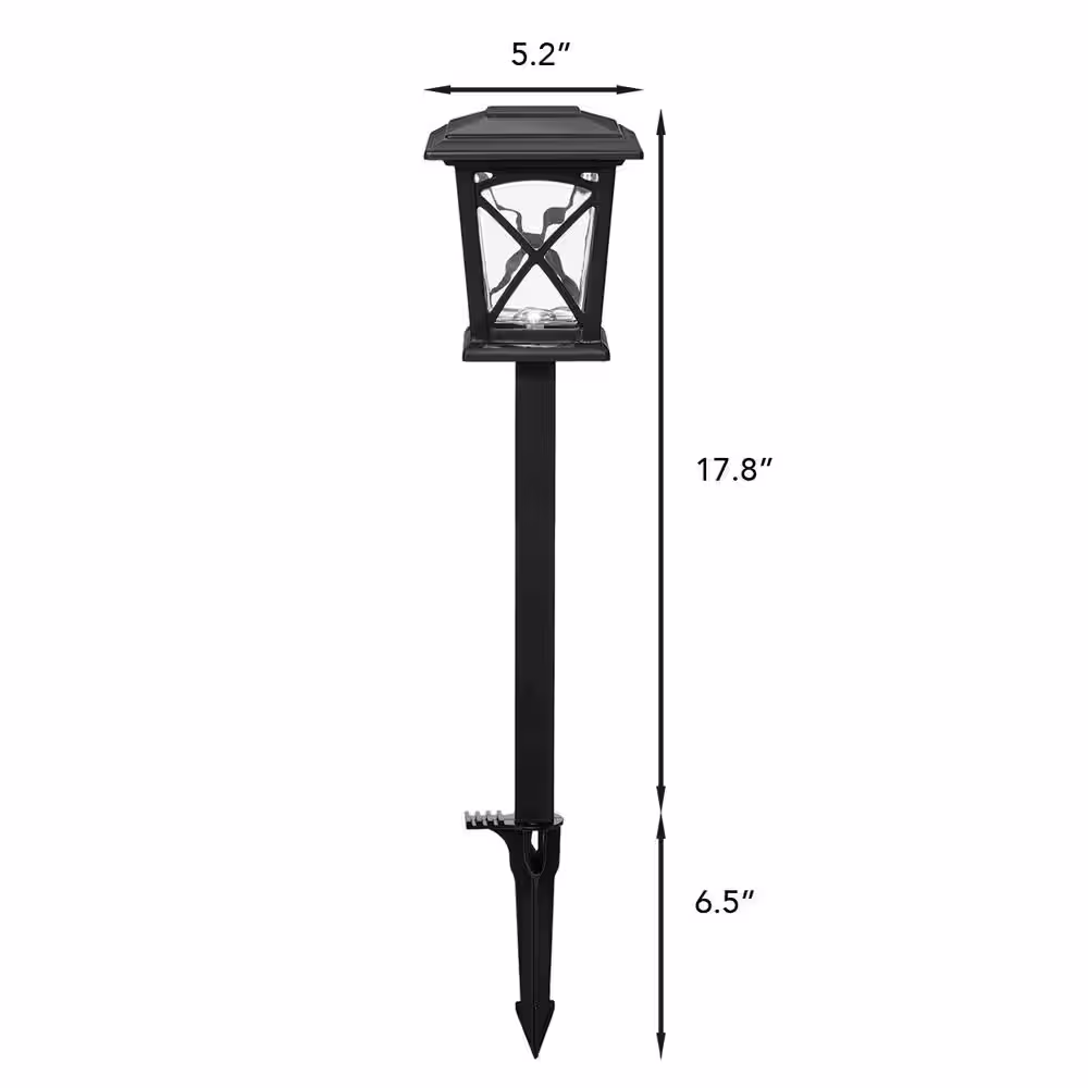 Hampton Bay Black Springs Low Voltage Black LED Path Light