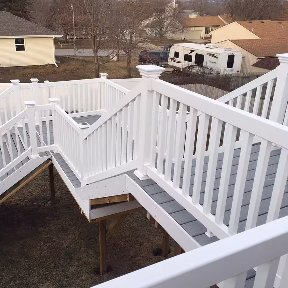 Weatherables Walton 3 ft. H x 4 ft. W White Vinyl Railing Kit