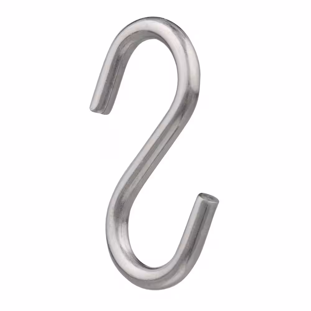 Everbilt 0.25 in. x 2.9 in. Stainless Steel Rope S-Hook