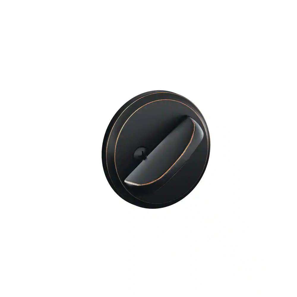 Schlage B80 Series Aged Bronze One-Sided Interior Deadbolt Thumbturn Certified Highest for Security and Durability