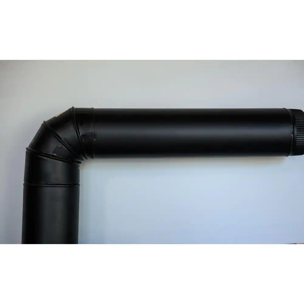 Master Flow 6 in. x 24 in. Black Stove Pipe