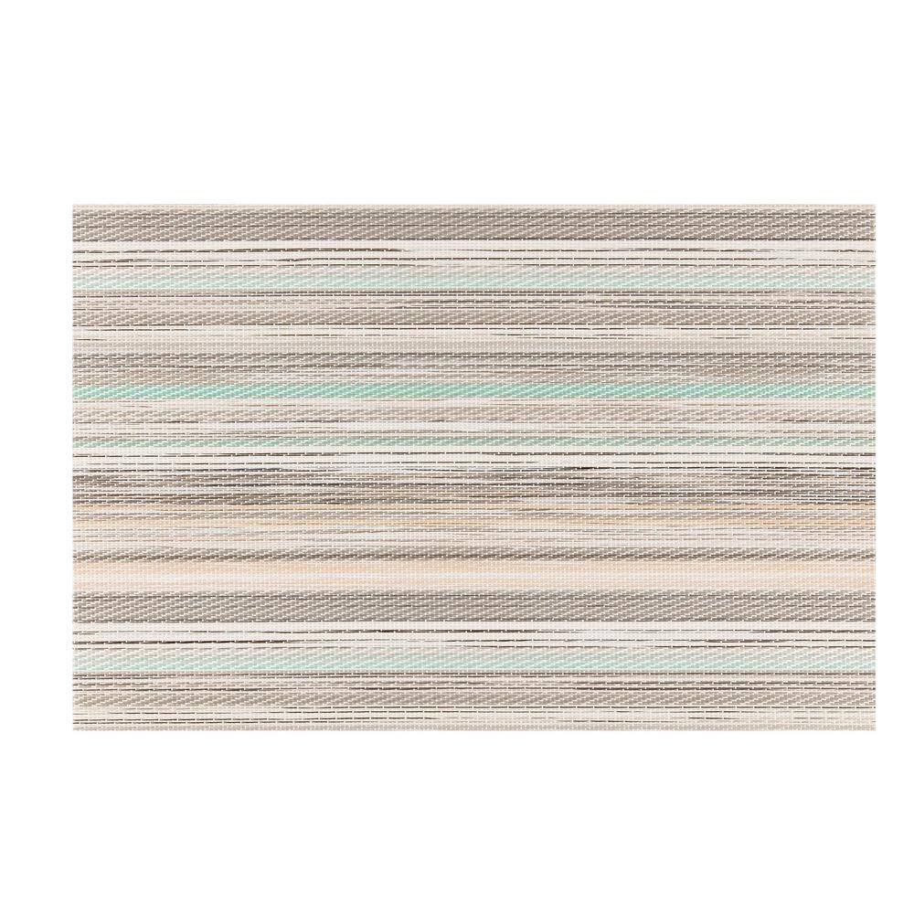 Kraftware EveryTable 18 in. x 12 in. Green Ocean Stratum PVC Placemat (Set of 6)
