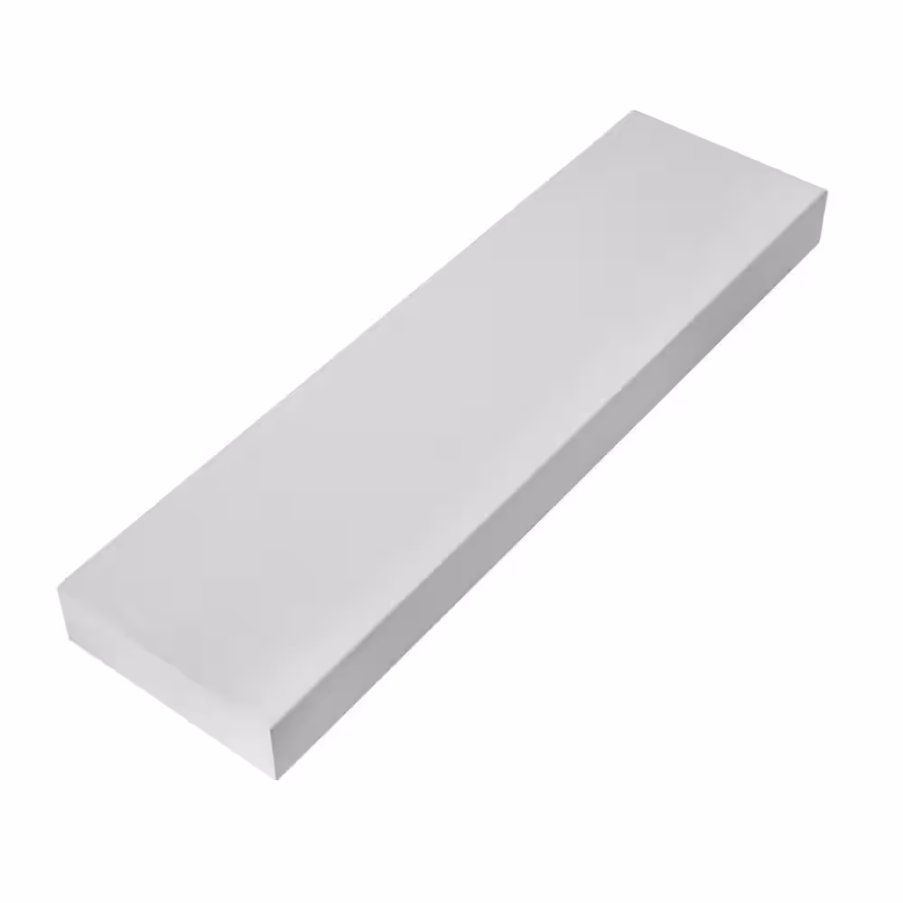 Mikasa 10-in. W x 36-in. D l x 3-in h White MDF/Wood Chunky Pole Mount Decorative Wall Shelf without Brackets