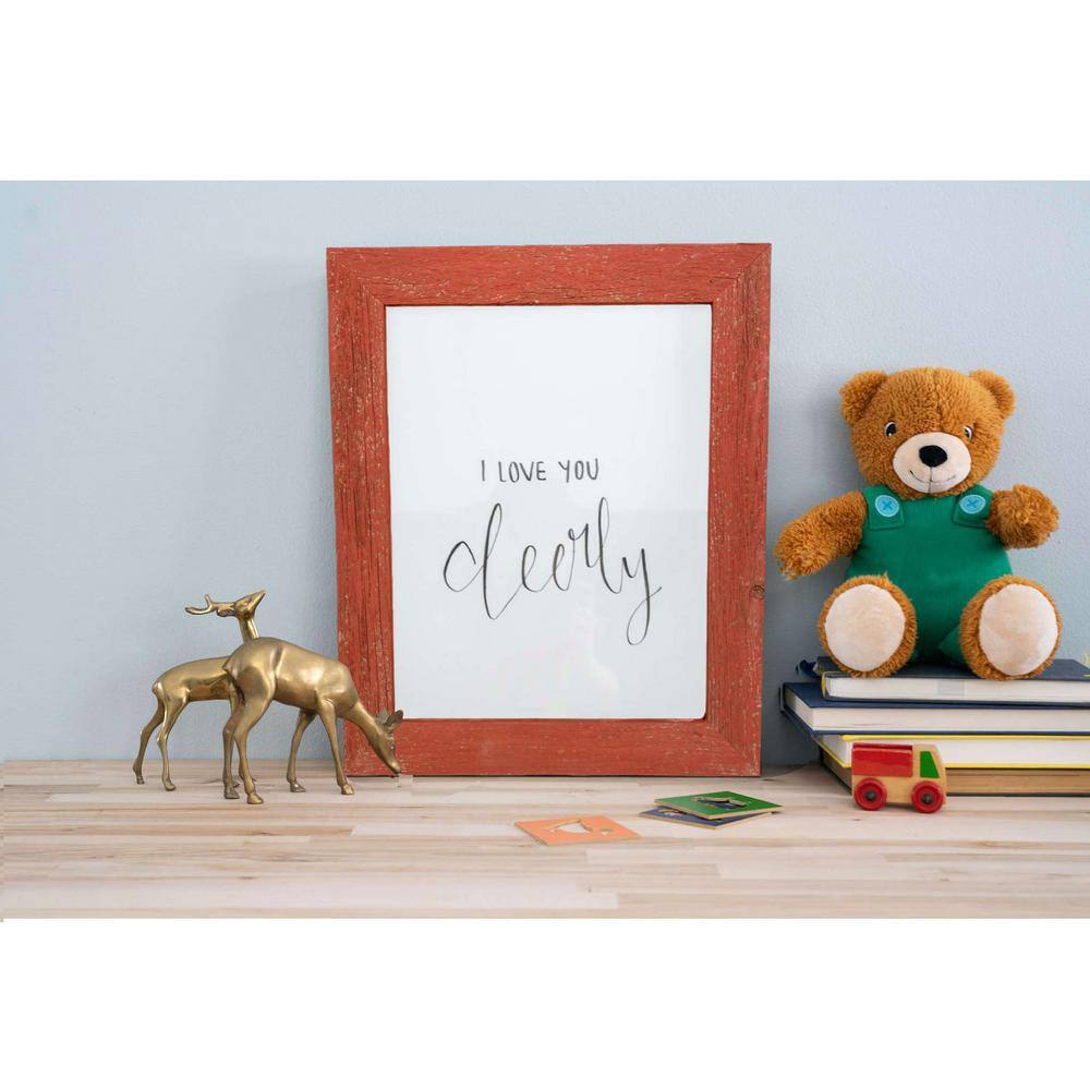 None Rustic Farmhouse 5 in. x 7 in. Rustic Red Reclaimed Picture Frame (1.5 in. Molding)