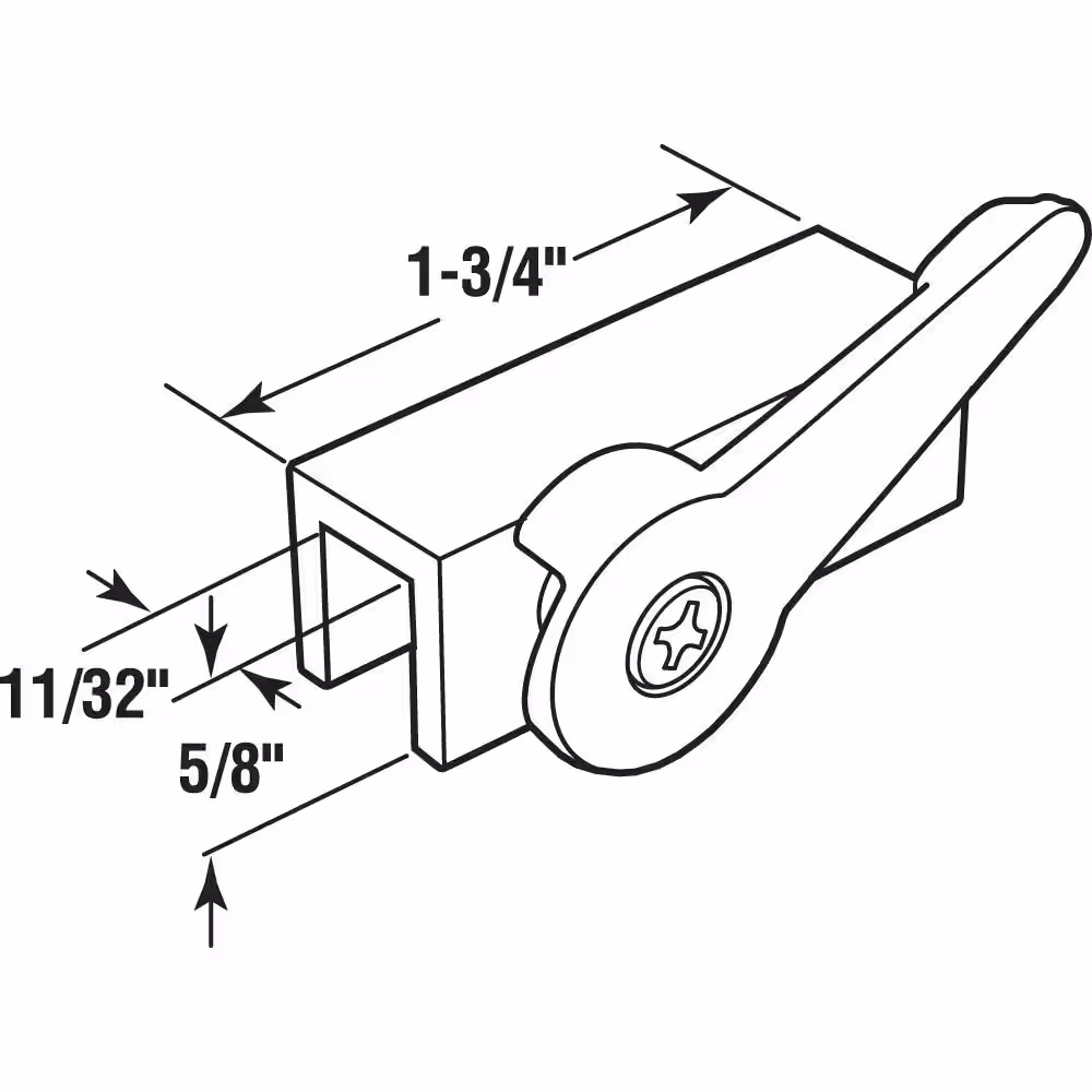 Prime-Line Extruded Aluminum, White, Cam Action Lock