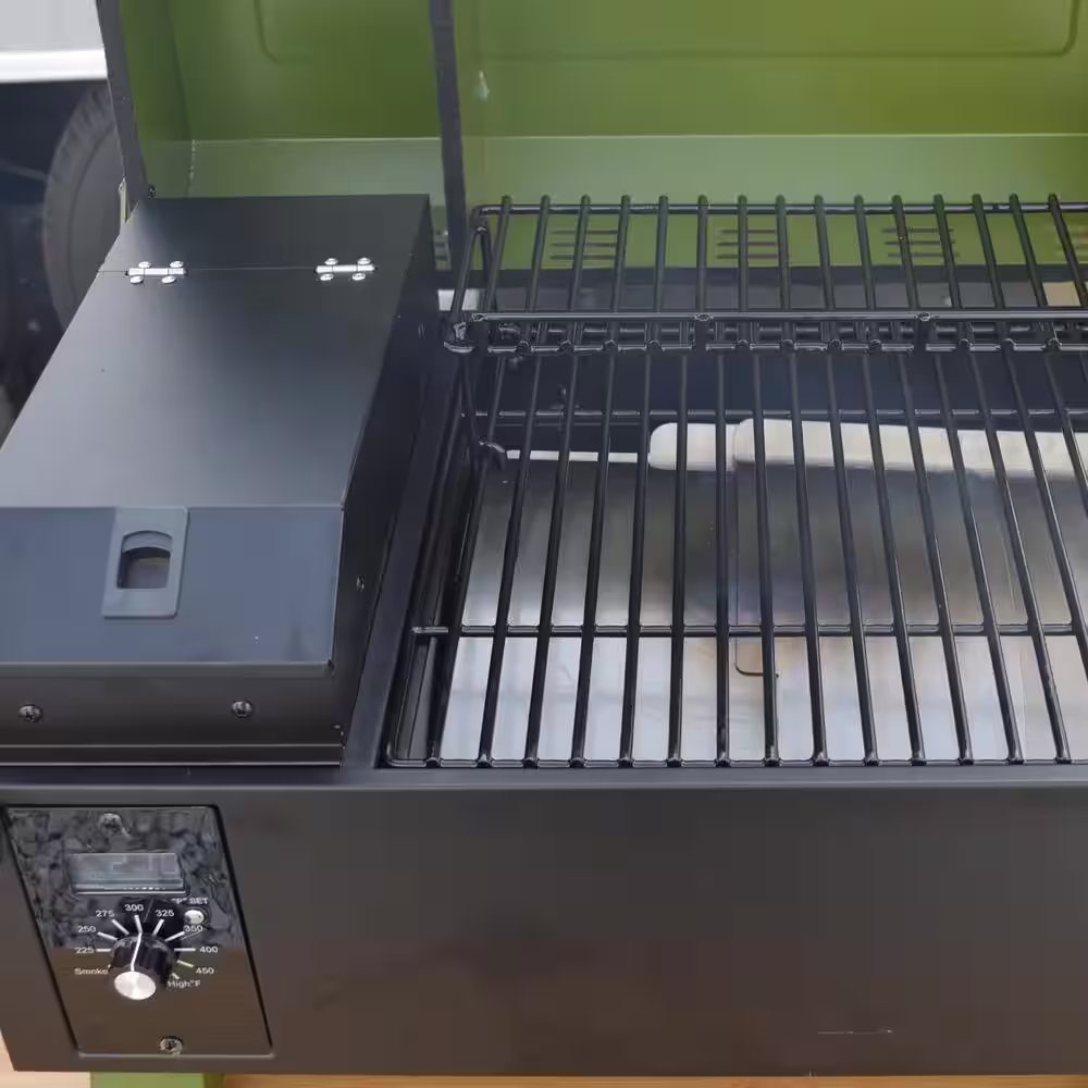 Buffalo Outdoor Portable Wood Pellet Electric Grill in Green