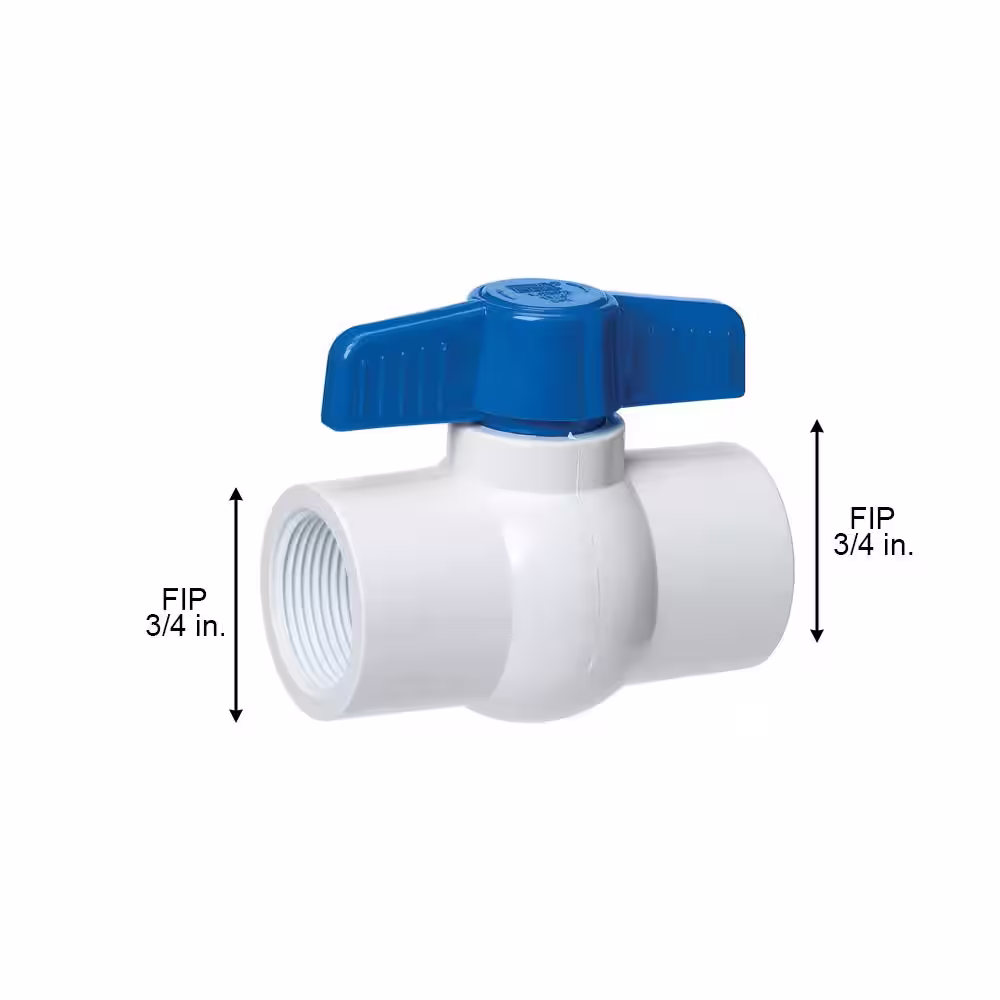 HOMEWERKS 3/4 in. FIP x 3/4 in. FIP Schedule 40 PVC Ball Valve (12-Pack)