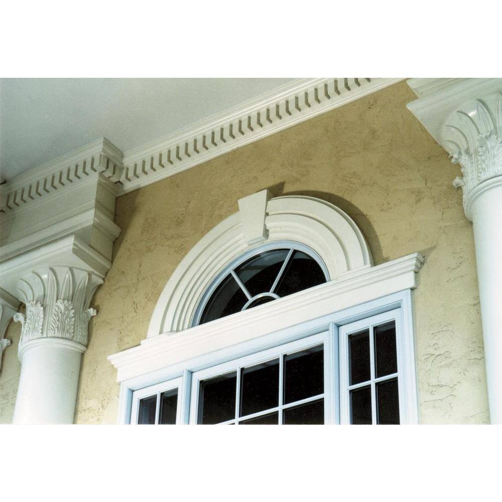 Fypon 8 in. x 11 in. Polyurethane Keystone Fits 9 in. and 10 in. Window and Door Crossheads