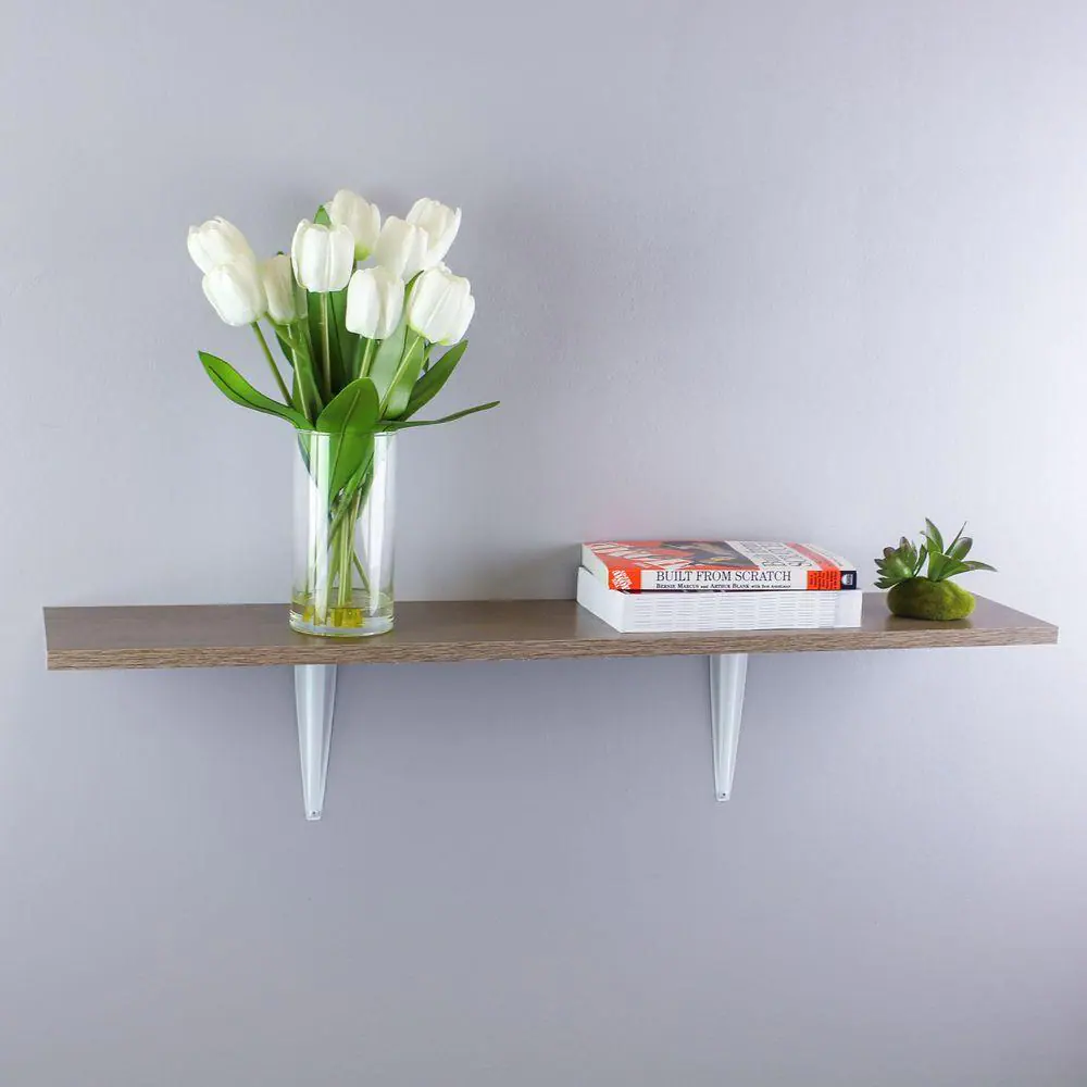 Everbilt 6 in. x 8 in. White Shelf Bracket