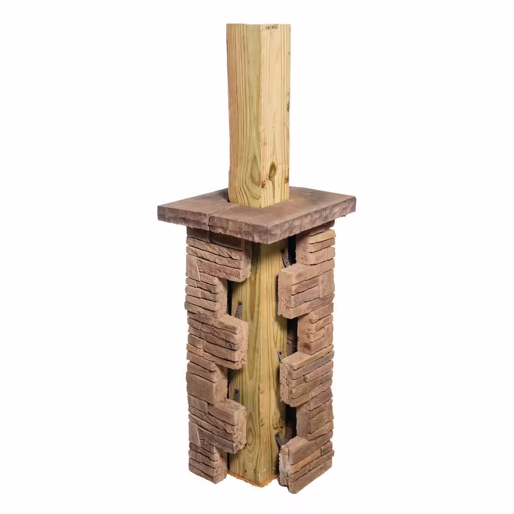 ClipStone 14 in. x 14 in. x 12 in. 1 LF Shenandoah NorthernLedge ColumnWrap