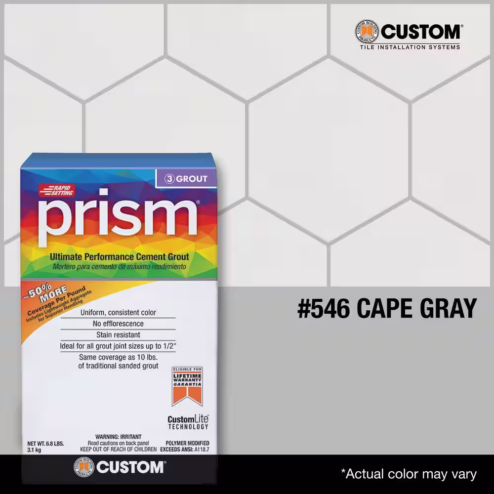 Custom Building Products Prism #546 Cape Gray 17 lb. Ultimate Performance Grout