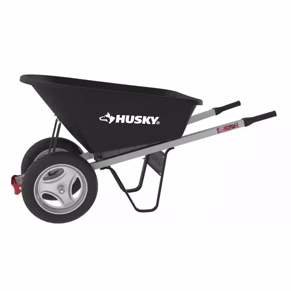 Husky 6 cu. ft. Poly Dual FF Wheelbarrow