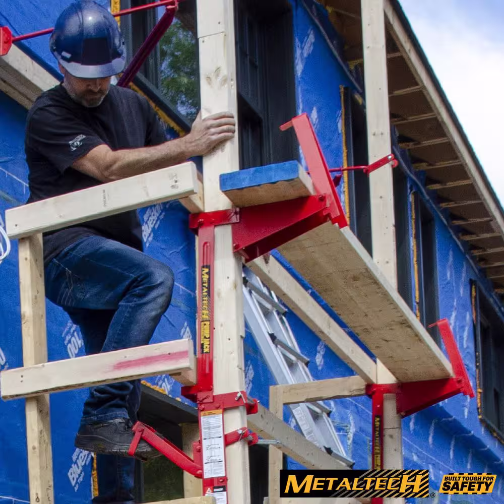 MetalTech Pump Jack 27-3/4 in. W x 5-1/2 in. D x 25-1/2 in. H Steel Work Bench for the Pump Jack Portable Scaffolding System