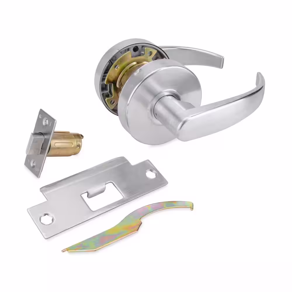 Taco LSV Sparta Series Standard Duty Brushed Chrome Grade 2 Commercial Cylindrical Passage Hall/Closet Door Handle