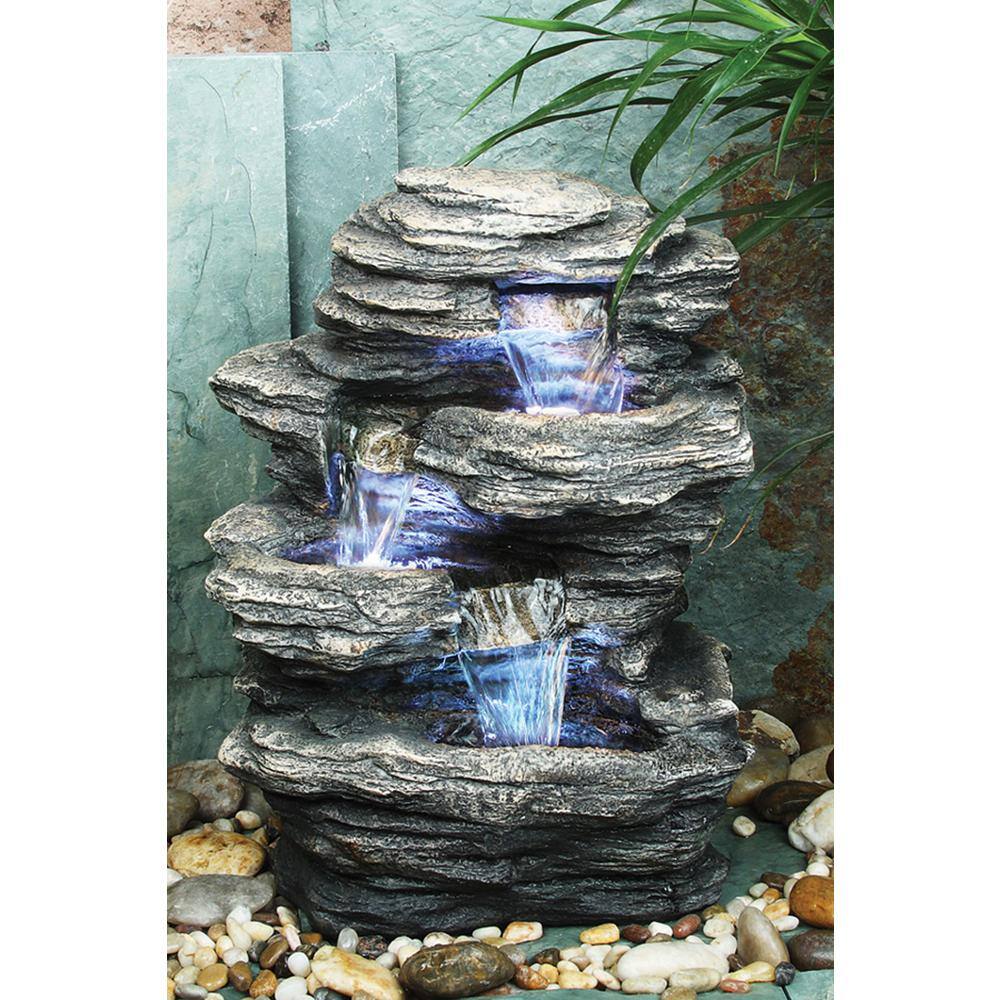 Hi-Line Gift Rock 4 Level Fountain